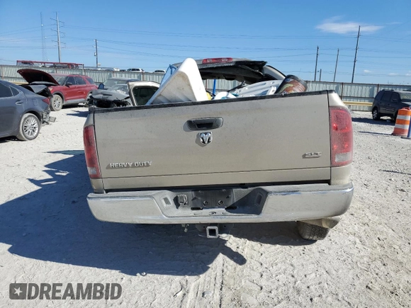 2005 Dodge Ram 2500 SLT with VIN 3D7KR28C45G727708, listed as a Copart auction lot 69037894 with 0 mi miles and Salvage Title. Bid and sale history available at carsss.com. Image 6.