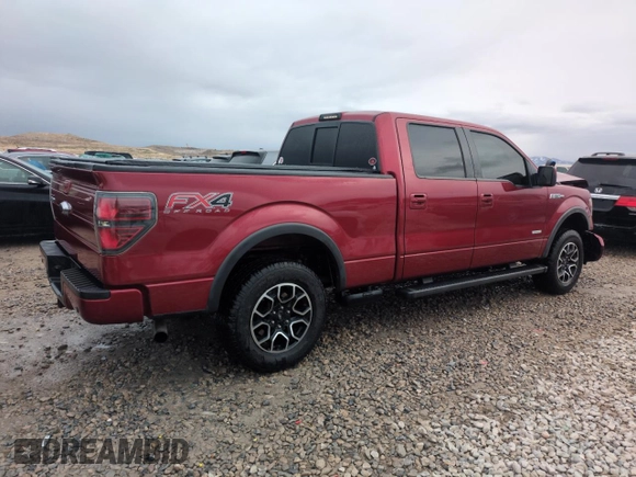 2014 Ford F-150 XL with VIN 1FTFW1ET1EKF08104, listed as a Copart auction lot 43540235 with 206,253 mi miles and Salvage Title. Bid and sale history available at carsss.com. Image 3.
