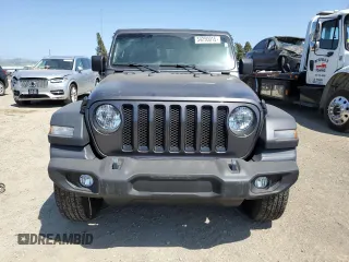2021 Jeep Wrangler Unlimited Sport S with VIN 1C4HJXDNXMW795690, listed as a Copart auction lot 54250015 with 23,175 mi miles and Salvage title. Bid and sale history available at DreamBid. Image 5.