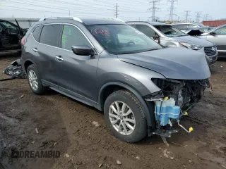2020 Nissan Rogue S with VIN KNMAT2MV7LP505834, listed as a Copart auction lot 49318595 with 56,987 mi miles and Salvage Title. Bid and sale history available at carsss.com. Image 4.