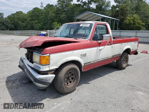 1990 Ford F-150 "S" with VIN 1FTDF15Y1LNA68934, listed as a Copart auction lot 68688834 with 64,274 mi miles and Salvage Title. Bid and sale history available at carsss.com. Image 1.
