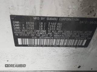 2024 Subaru Legacy Premium z VIN 4S3BWAD61R3005215, wystawiony jako IAAI lot #42633312 z przebiegiem 48 982 mil mil oraz . Historia ofert i sprzedaży dostępna na DreamBid. Obrazek 9.