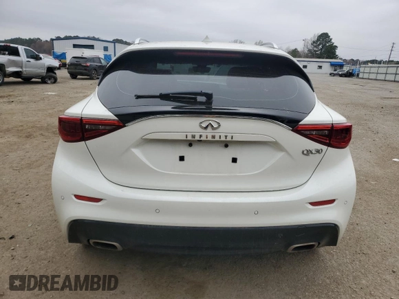 2017 Infiniti QX30 Sport with VIN SJKCH5CP6HA034474, listed as a Copart auction lot 44592985 with 80,729 mi miles and Salvage title. Bid and sale history available at DreamBid. Image 6.