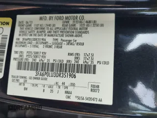 2013 Ford Fusion SE Hybrid с VIN 3FA6P0LU3DR351906, выставлен на аукционе IAAI как лот 42841416 с пробегом 243 206 миль миль и . История ставок и продаж доступна на DreamBid. Изображение 9.