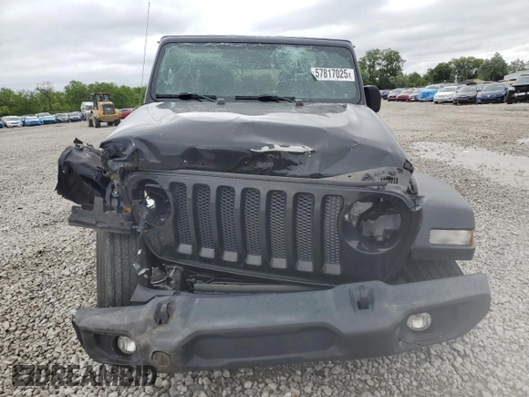 2020 Jeep Wrangler Unlimited Sport S with VIN 1C4HJXDN1LW198880, listed as a Copart auction lot 57817025 with Not provided miles and Salvage title. Bid and sale history available at DreamBid. Image 5.