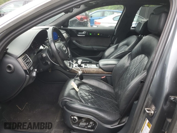 2016 Audi A8 L 4.0T Sport with VIN WAU43AFD0GN010739, listed as a Copart auction lot 63829554 with 201,213 mi miles and Salvage Title. Bid and sale history available at carsss.com. Image 7.