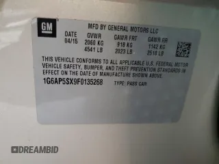 2015 Cadillac CTS RWD с VIN 1G6AP5SX9F0135268, выставлен на аукционе Copart как лот 46141275 с пробегом 163 313 миль миль и Чистый • Clean title. История ставок и продаж доступна на DreamBid. Изображение 12.