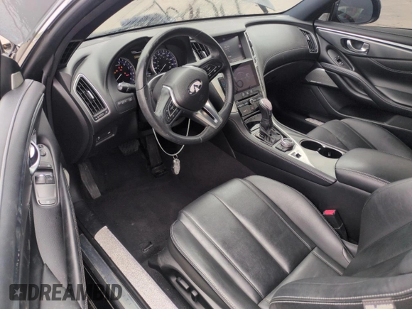 2017 Infiniti Q60 Premium with VIN JN1EV7EL8HM551447, listed as a Copart auction lot 58172955 with 43,457 mi miles and Salvage title. Bid and sale history available at DreamBid. Image 8.