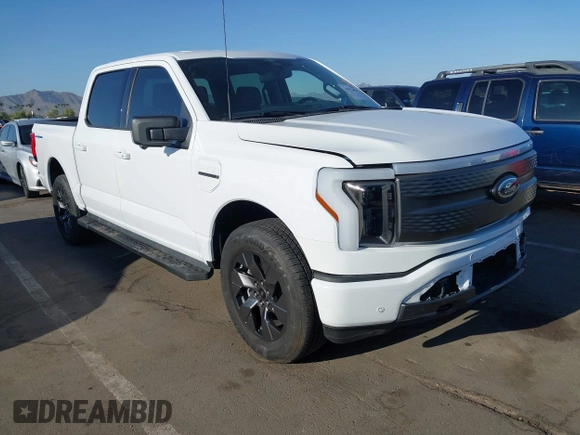 2023 Ford F-150 Lightning Pro with VIN 1FTVW1EL4PWG42578, listed as a IAAI auction lot 41992446 with 26,729 mi miles and . Bid and sale history available at DreamBid. Image 1.