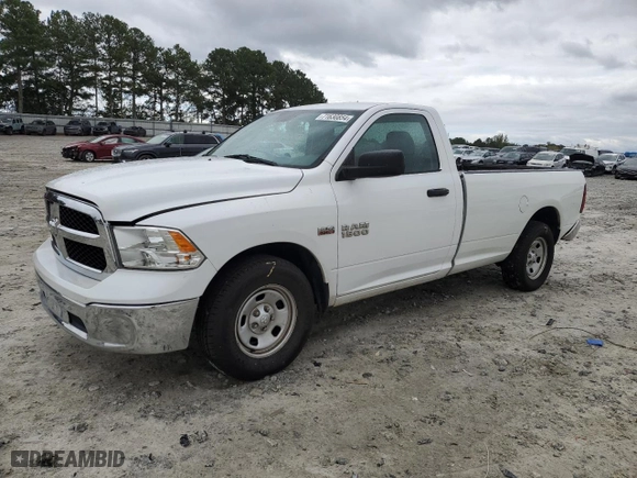 2017 Ram 1500 Tradesman with VIN 3C6JR6DT1HG706829, listed as a Copart auction lot 71630854 with 93,123 mi miles and Salvage Title. Bid and sale history available at carsss.com. Image 1.