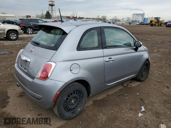 2015 FIAT 500 Pop with VIN 3C3CFFAR9FT541883, listed as a Copart auction lot 55411125 with 86,583 mi miles and Salvage title. Bid and sale history available at DreamBid. Image 3.