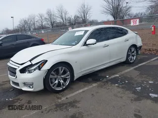 2019 Infiniti Q70 Luxe with VIN JN1BY1PP2KM685045, listed as a IAAI auction lot 41477367 with 54,094 mi miles and . Bid and sale history available at DreamBid. Image 2.