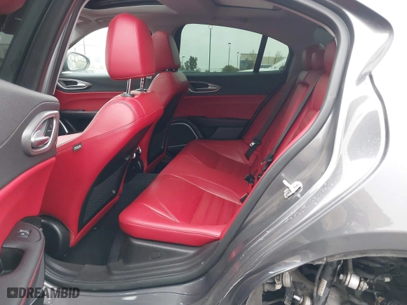 2019 Alfa Romeo Giulia Ti with VIN ZARFAMBN6K7607298, listed as a IAAI auction lot 42020714 with 67,469 mi miles. Bid and sale history available at carsss.com. Image 8.