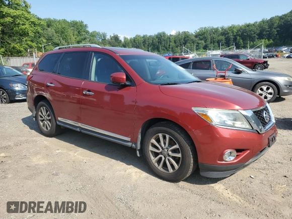 2016 Nissan Pathfinder Platinum with VIN 5N1AR2MM6GC618334, listed as a Copart auction lot 65502695 with 121,560 mi miles and Salvage title. Bid and sale history available at DreamBid. Image 4.