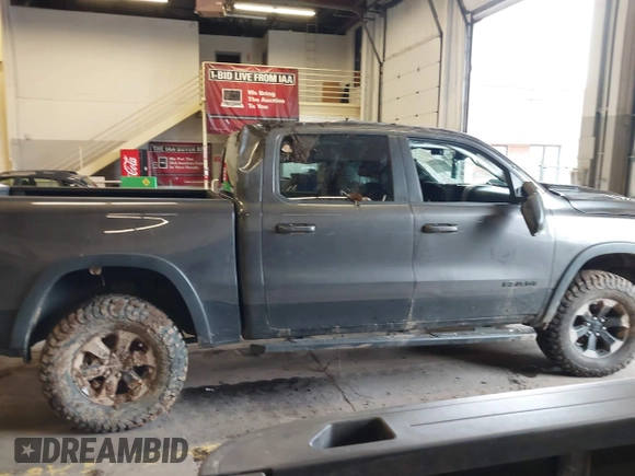 2020 Ram 1500 Rebel with VIN 1C6SRFLT0LN162491, listed as a IAAI auction lot 41841159 with 58,265 mi miles and . Bid and sale history available at DreamBid. Image 14.