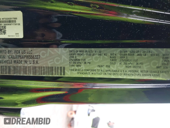 2023 Jeep Wrangler Sahara z VIN 1C4JJXP6XPW556327, wystawiony jako IAAI lot #41784532 z przebiegiem 39 918 mil mil oraz . Historia ofert i sprzedaży dostępna na DreamBid. Obrazek 9.