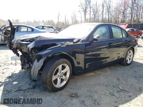 2015 BMW 3 Series 328i xDrive with VIN WBA3B5C5XFP653640, listed as a Copart auction lot 48363945 with 0 mi miles and Salvage Title. Bid and sale history available at carsss.com. Image 1.