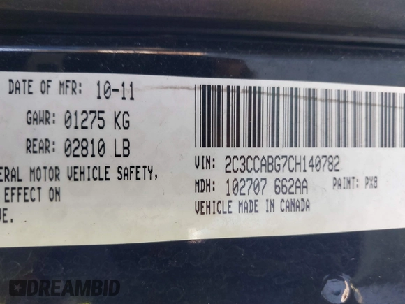 2012 Chrysler 300 S with VIN 2C3CCABG7CH140782, listed as a IAAI auction lot 41343344 with 244,577 mi miles and . Bid and sale history available at carsss.com. Image 9.