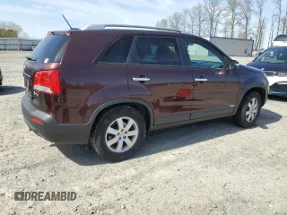 2012 Kia Sorento LX with VIN 5XYKTCA66CG278761, listed as a Copart auction lot 52053025 with 124,461 mi miles and Clean Title. Bid and sale history available at carsss.com. Image 3.