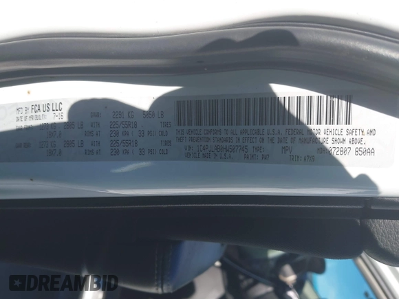 2017 Jeep Cherokee Altitude с VIN 1C4PJLAB0HW507745, выставлен на аукционе IAAI как лот 41360572 с пробегом 102 620 миль миль и . История ставок и продаж доступна на DreamBid. Изображение 9.