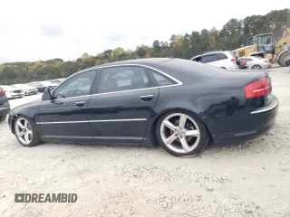 2009 Audi A8 L 4.2L with VIN WAUMV94E59N008542, listed as a Copart auction lot 79510954 with 172,396 mi miles and Salvage Title. Bid and sale history available at carsss.com. Image 2.