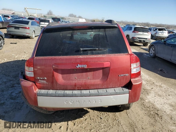 2007 Jeep Compass Limited with VIN 1J8FF57W17D169570, listed as a Copart auction lot 44238425 with 106,033 mi miles and Salvage Title. Bid and sale history available at carsss.com. Image 6.