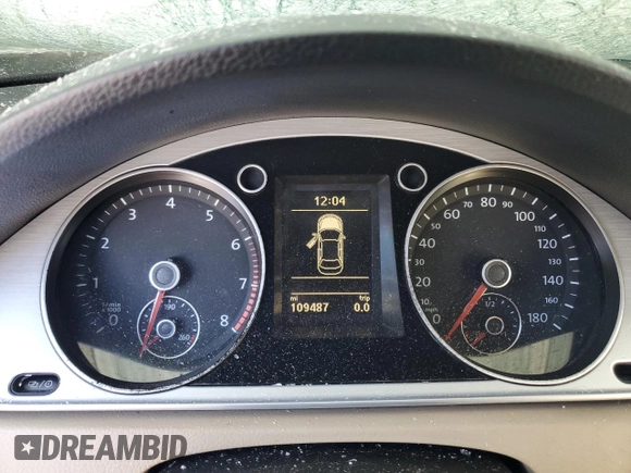 2013 Volkswagen CC R-Line with VIN WVWBP7AN3DE515994, listed as a Copart auction lot 65231944 with 109,487 mi miles and Non Repairable. Bid and sale history available at carsss.com. Image 9.