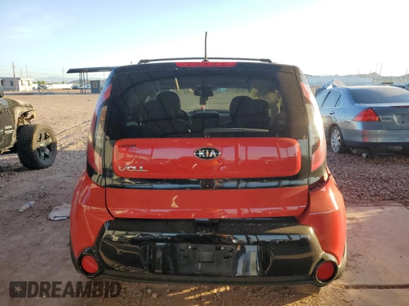 2016 Kia Soul + z VIN KNDJP3A55G7307354, wystawiony jako Copart lot #54958695 z przebiegiem 72 202 mil mil oraz Szkoda całkowita • Salvage title. Historia ofert i sprzedaży dostępna na DreamBid. Obrazek 6.