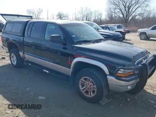2004 Dodge Dakota SLT with VIN 1D7HG48N54S734087, listed as a IAAI auction lot 41770151 with 129,514 mi miles. Bid and sale history available at carsss.com. Image 1.
