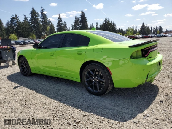 2023 Dodge Charger SXT z VIN 2C3CDXBGXPH592389, wystawiony jako Copart lot #54956945 z przebiegiem 17 876 mil mil oraz Szkoda całkowita • Salvage title. Historia ofert i sprzedaży dostępna na DreamBid. Obrazek 2.