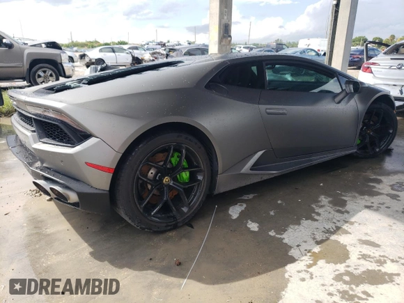 2016 Lamborghini Huracan z VIN ZHWUC2ZF2GLA04811, wystawiony jako Copart lot #72161434 z przebiegiem 24 565 mil mil oraz Szkody całkowita. Historia ofert i sprzedaży dostępna na DreamBid. Obrazek 3.