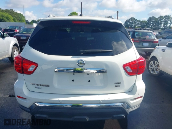 2017 Nissan Pathfinder SV with VIN 5N1DR2MM9HC615605, listed as a IAAI auction lot 42245107 with 112,536 mi miles and . Bid and sale history available at DreamBid. Image 16.