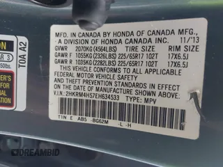 2014 Honda CR-V EX with VIN 2HKRM4H57EH634533, listed as a IAAI auction lot 41723212 with Not Provided miles and . Bid and sale history available at DreamBid. Image 9.