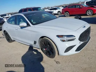 2023 Genesis G70 3.3T with VIN KMTG54TE4PU106065, listed as a IAAI auction lot 41391047 with 31,659 mi miles. Bid and sale history available at carsss.com. Image 1.