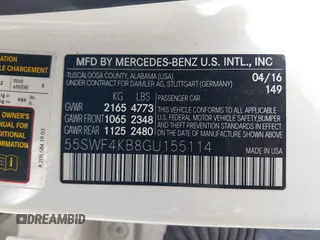 2016 Mercedes-Benz C 300 Luxury z VIN 55SWF4KB8GU155114, wystawiony jako IAAI lot #42186742 z przebiegiem 53 668 mil mil oraz . Historia ofert i sprzedaży dostępna na DreamBid. Obrazek 9.