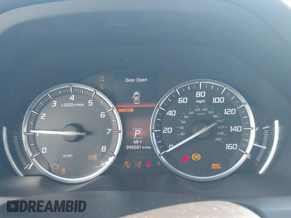 2016 Acura TLX Advance with VIN 19UUB3F70GA004153, listed as a IAAI auction lot 41802420 with 96,501 mi miles and . Bid and sale history available at DreamBid. Image 7.