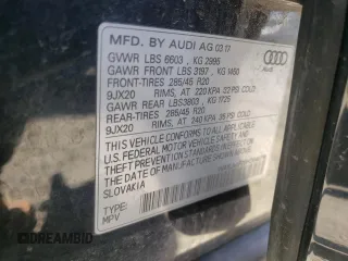 2017 Audi Q7 Premium Plus с VIN WA1LAAF76HD048718, выставлен на аукционе Copart как лот 59647563 с пробегом 94 449 миль миль и Списание • Salvage title. История ставок и продаж доступна на DreamBid. Изображение 13.