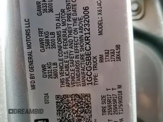 2024 Chevrolet Colorado 2WD Work Truck z VIN 1GCGSBECXR1232006, wystawiony jako Copart lot #59890485 z przebiegiem Nie podano mil oraz Szkoda całkowita • Salvage title. Historia ofert i sprzedaży dostępna na DreamBid. Obrazek 13.