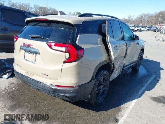 2022 GMC Terrain AT4 with VIN 3GKALYEVXNL310167, listed as a IAAI auction lot 41745298 with 65,195 mi miles. Bid and sale history available at carsss.com. Image 4.