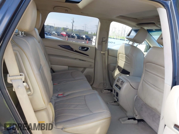 2013 Infiniti JX35 with VIN 5N1AL0MM4DC303338, listed as a IAAI auction lot 41961761 with 170,572 mi miles. Bid and sale history available at carsss.com. Image 8.