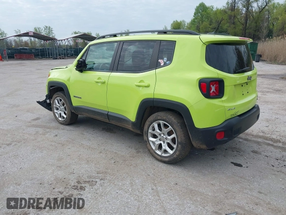 2017 Jeep Renegade Latitude with VIN ZACCJBBB1HPF11677, listed as a IAAI auction lot 42037975 with 58,527 mi miles. Bid and sale history available at carsss.com. Image 3.