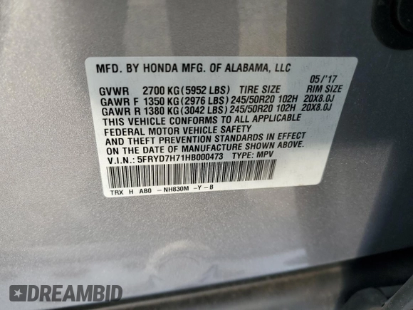 2017 Acura MDX Sport Hybrid w/Advance Pkg with VIN 5FRYD7H71HB000473, listed as a Copart auction lot 78446814 with 37,284 mi miles and Salvage Title. Bid and sale history available at carsss.com. Image 15.