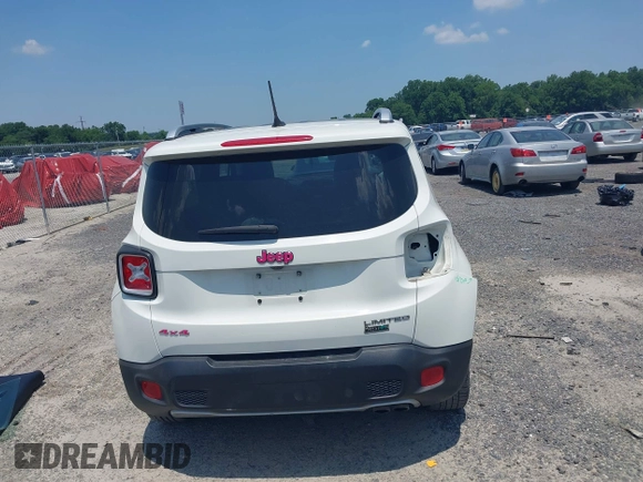 2016 Jeep Renegade Limited with VIN ZACCJBDT0GPD17517, listed as a IAAI auction lot 42563486 with 134,693 mi miles and . Bid and sale history available at DreamBid. Image 16.