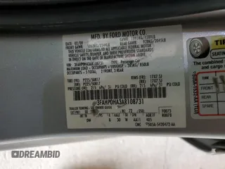 2010 Ford Fusion SE with VIN 3FAHP0HA3AR108731, listed as a Copart auction lot 65373045 with 196,583 mi miles and Salvage title. Bid and sale history available at DreamBid. Image 12.