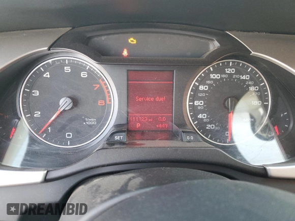 2012 Audi A4 2.0T Premium with VIN WAUAFAFLXCN008752, listed as a Copart auction lot 85154034 with 111,123 mi miles and Salvage Title. Bid and sale history available at carsss.com. Image 9.