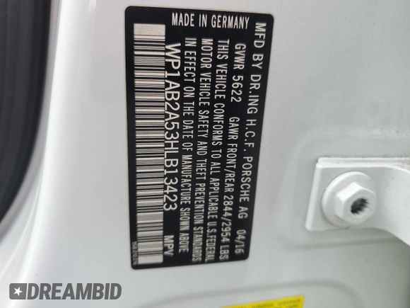 2017 Porsche Macan S z VIN WP1AB2A53HLB13423, wystawiony jako Copart lot #55306855 z przebiegiem 167 236 mil mil oraz Szkoda całkowita • Salvage title. Historia ofert i sprzedaży dostępna na DreamBid. Obrazek 13.