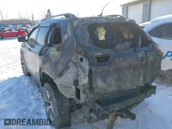 2014 Jeep Cherokee Trailhawk with VIN 1C4PJMBS8EW182259, listed as a IAAI auction lot 41309329 with Not Provided miles. Bid and sale history available at carsss.com. Image 3.