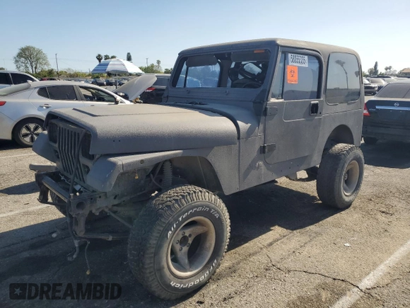 1993 Jeep Wrangler z VIN 1J4FY29S4PP232079, wystawiony jako Copart lot #58055335 z przebiegiem 181 076 mil mil oraz Czysty tytuł • Clean title. Historia ofert i sprzedaży dostępna na DreamBid. Obrazek 1.