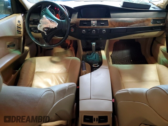 2006 BMW 5 Series 530xi with VIN WBANF73596CU21336, listed as a Copart auction lot 52828545 with 166,092 mi miles and Salvage Title. Bid and sale history available at DreamBid. Image 8.