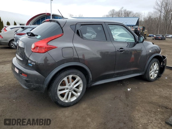2013 Nissan Juke SV with VIN JN8AF5MV1DT227096, listed as a Copart auction lot 47230375 with 141,515 mi miles and Salvage Title. Bid and sale history available at carsss.com. Image 3.